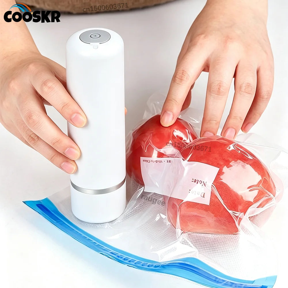 Vacuum Sealer Electric Air Pump Vacuum Packing Machine for Food Rechargeable Automatic Sealing Machine with Vacuum Packaging Bag