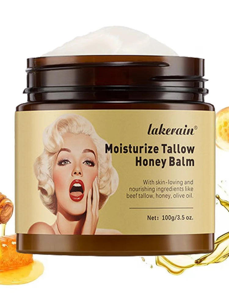 Beef Tallow And Honey Balm Moisturizing Whipped Beef Tallow Face Cream Body Lotion Grass Fed Grass Finished Face Cream Care