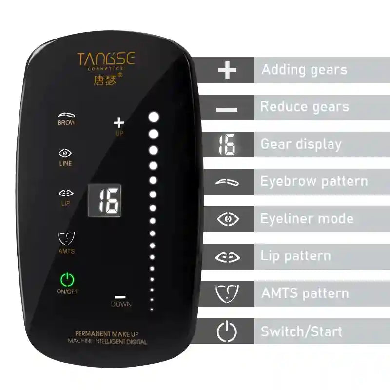 Wireless PMU Machine Kit - Black Professional Microblading Pen Device Permanent Makeup Machines Tidesmit