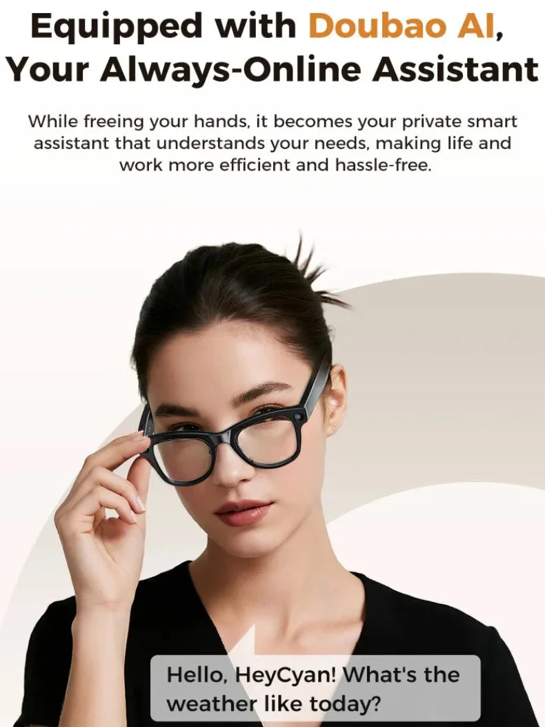 AI Smart Glasses with 8MP Camera and Real-Time Translation - Tidesmit Tidesmit