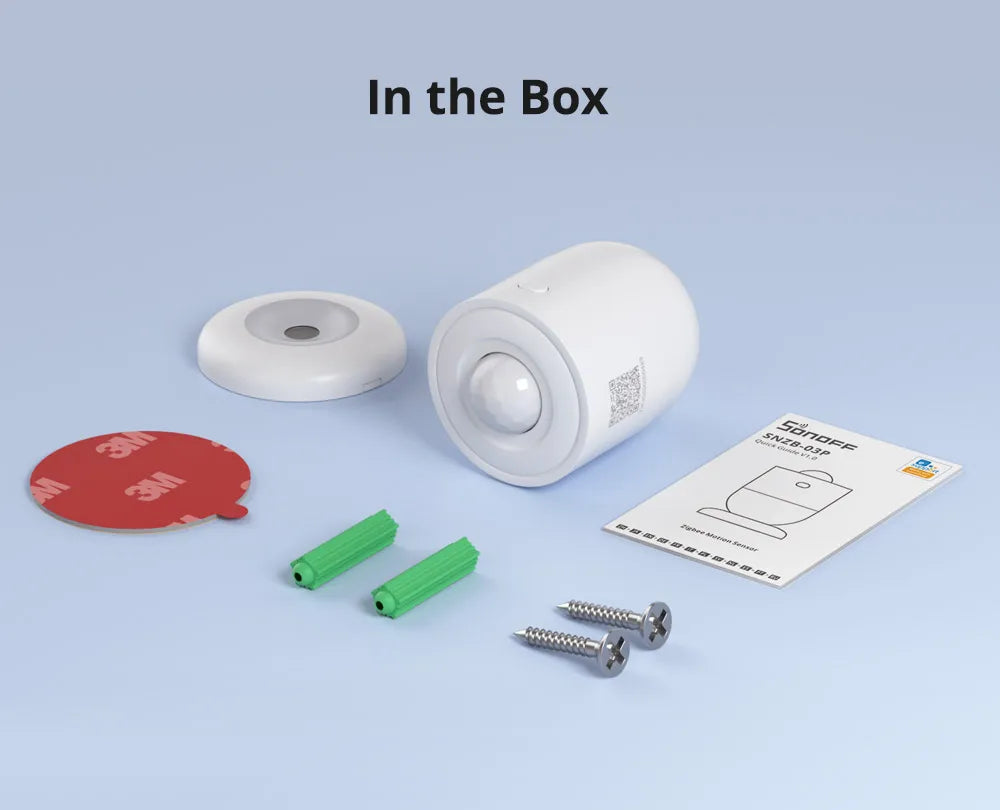 SONOFF SNZB-03P ZigBee Motion Sensor Smart Light Detection Motion Trigger Alarm Work with ZBBridge via EWeLink APP Alexa Google