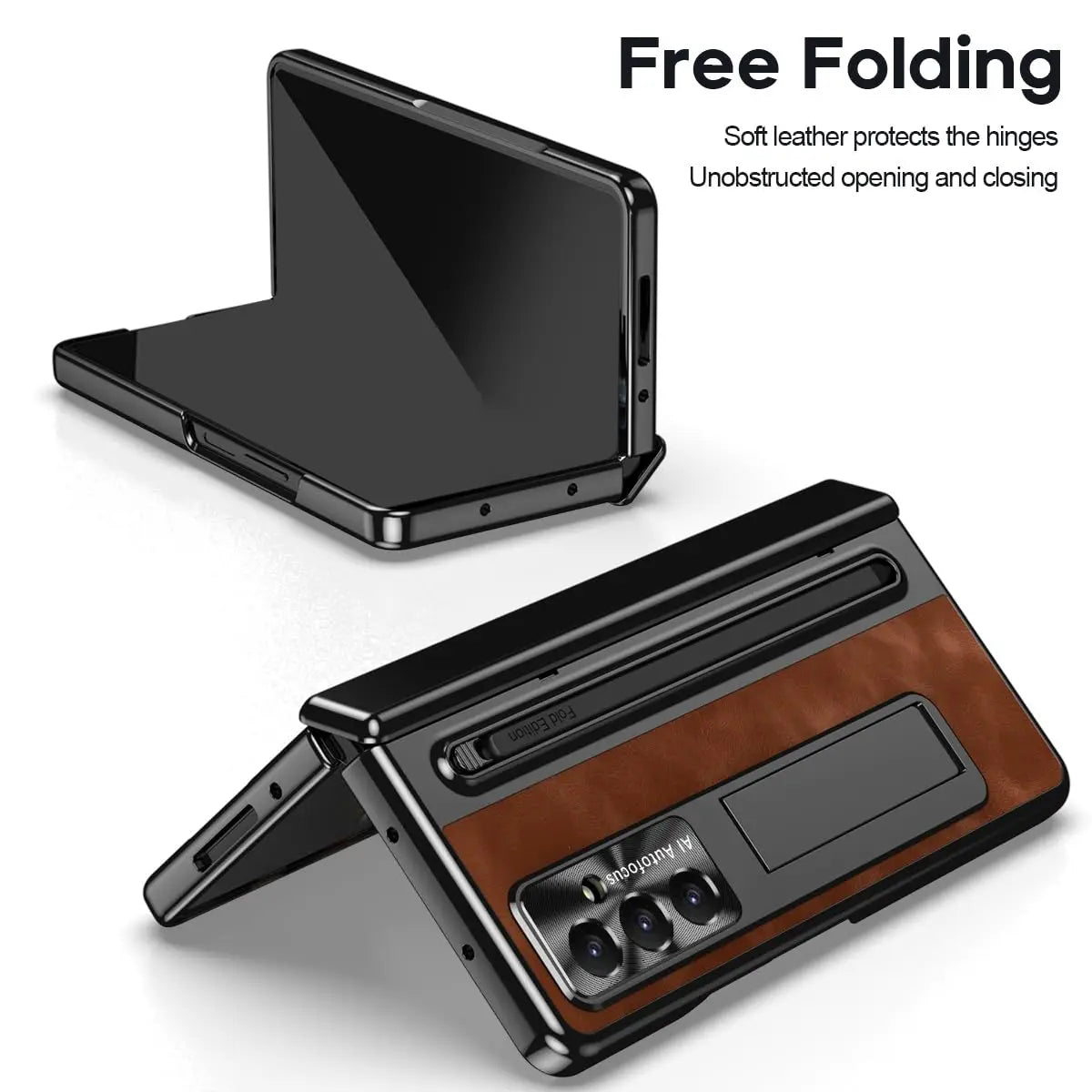 Samsung Galaxy Z Fold 7 Case with S Pen Holder and Kickstand Tidesmit