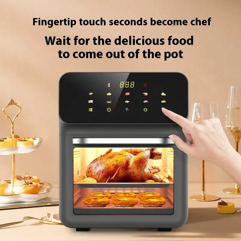 12L High Quality Multifuncional Commercial Smart Electric Digital Home air Fryer Silicone Pot
