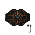 EMS Abdominal Trainer Belt - Rechargeable Muscle Relief Device Body Shaping Massage Equipment Black Orange Tidesmit