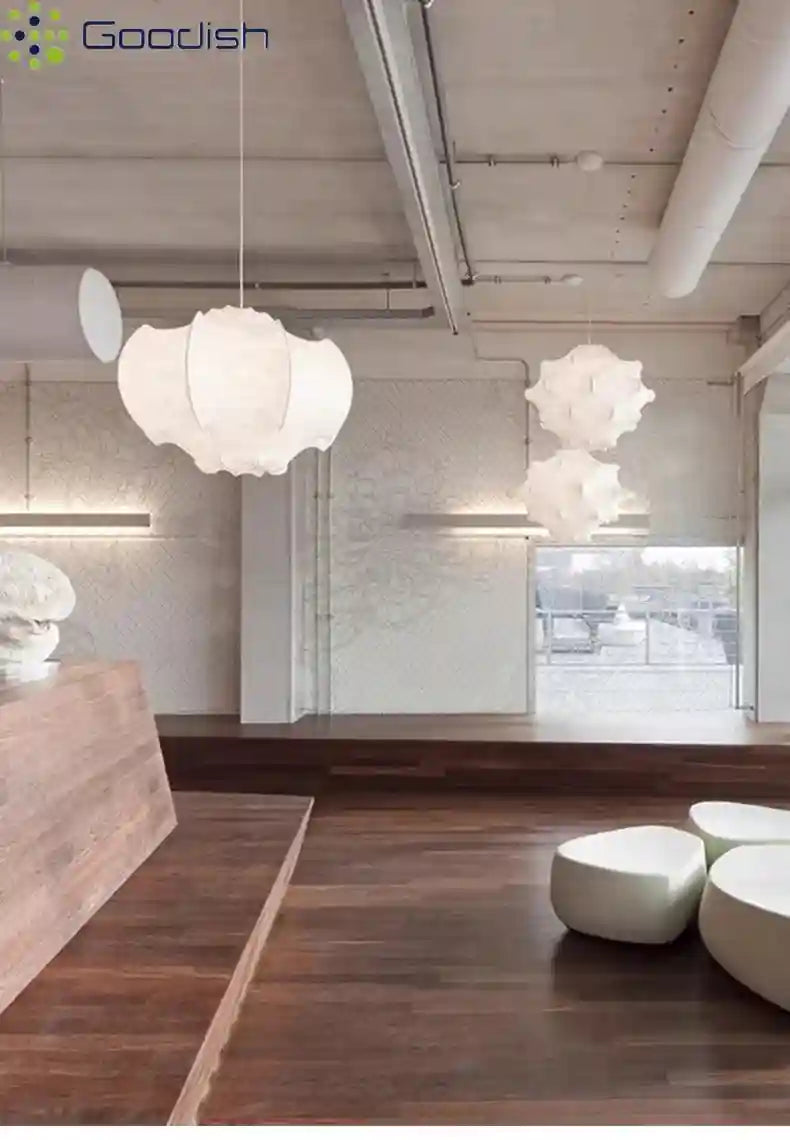 Wabi Sabi Silk Pendant Light | Handmade Aesthetic Chandelier 50-68cm Tidesmit