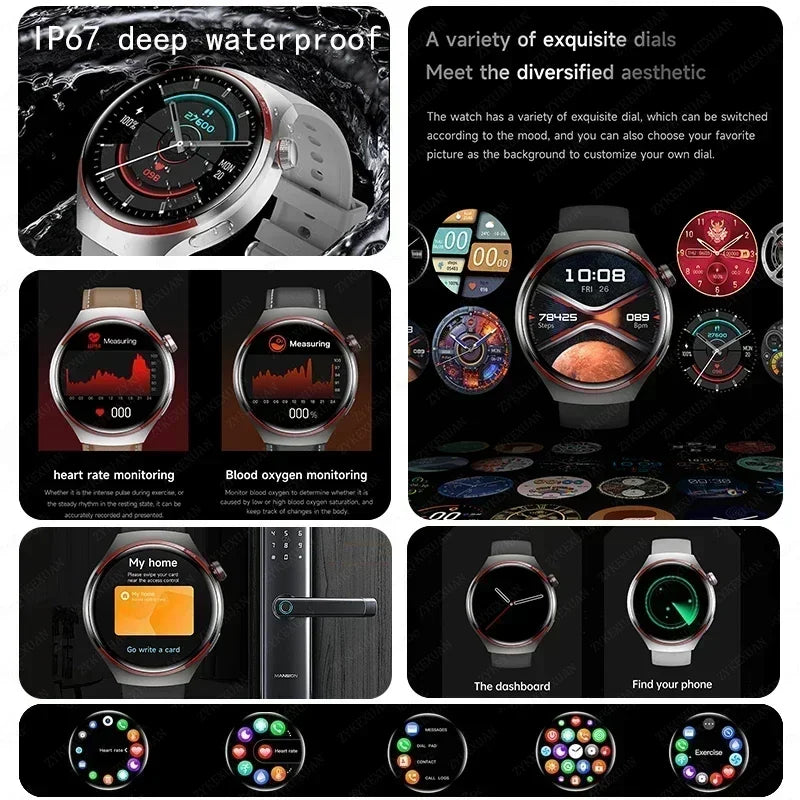 For WATCH 4 PRO Smart Watch Men Space Exploration Edition Bluetooth Call GPS NFC Heart Rate Sports SmartWatch 2026 New