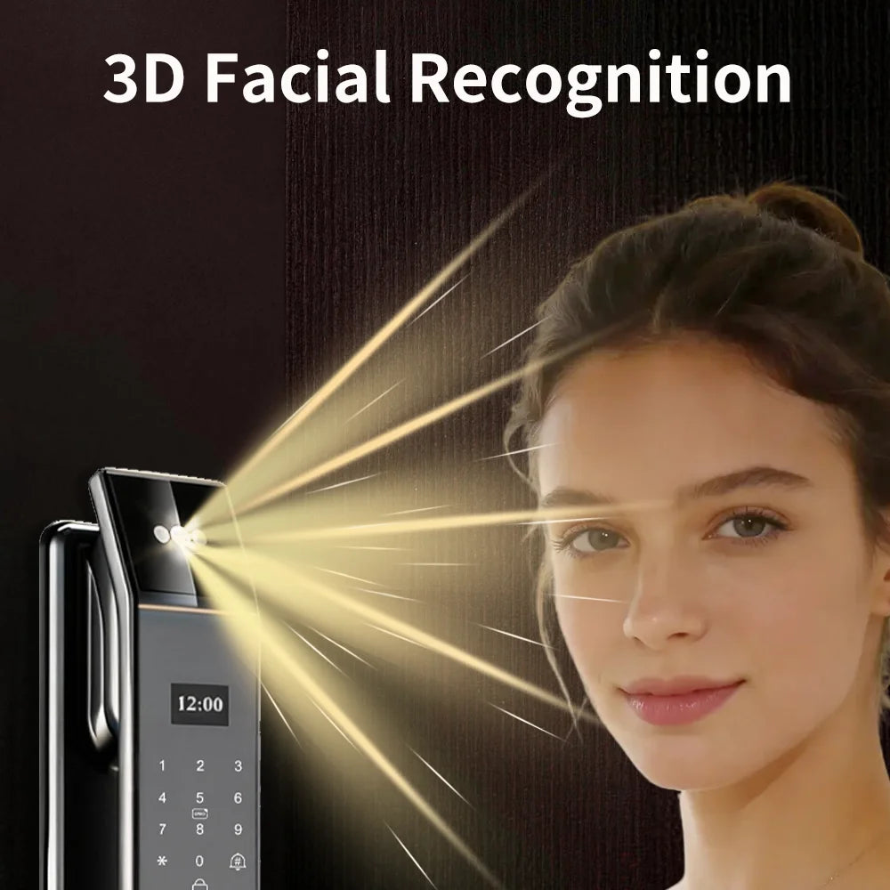 Wishome WiFi APP Smart Door Lock 3D Face Recognition Fingerprint Electronic Door Lock
