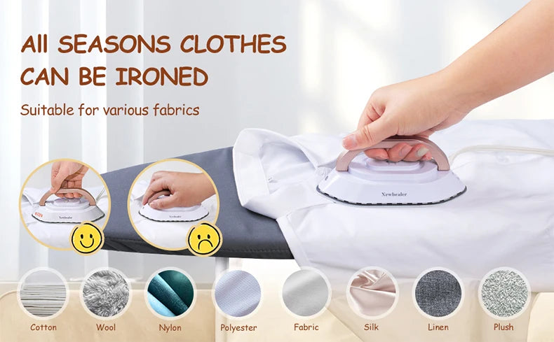 Tidesmit 300W dual-voltage mini electric iron and clothes dryer with ceramic base for wrinkle-free travel laundry