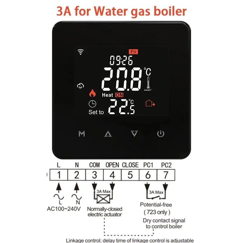Tuya Smart Home Thermostat Water Electric Warm Floor Heating Gas Boiler WiFi Temperature Remote Controller with Google Alexa