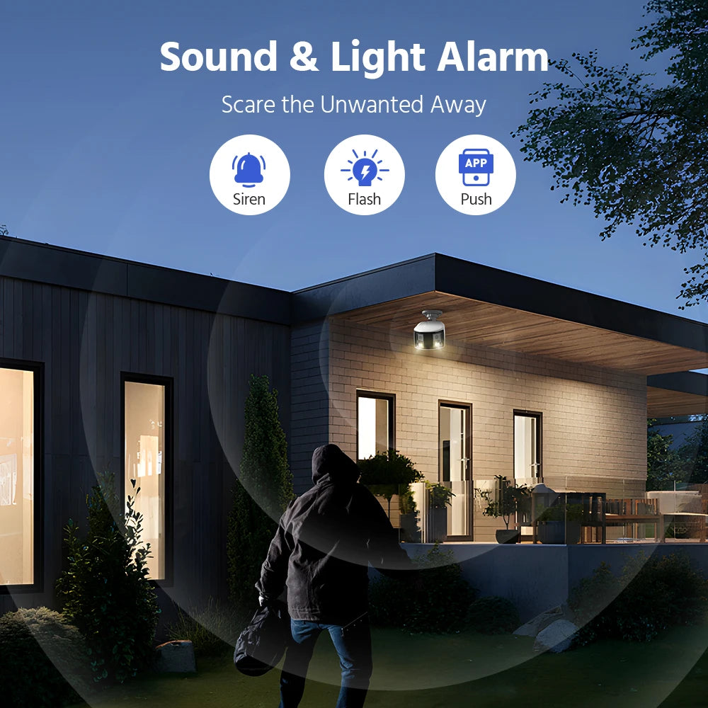 ANNKE Smart Home 180° 8MP/6MP DUO POE Dual Lens Wide View Outdoor Video POE Camera,4K AI Human Detect,8MP Security CCTV Camera