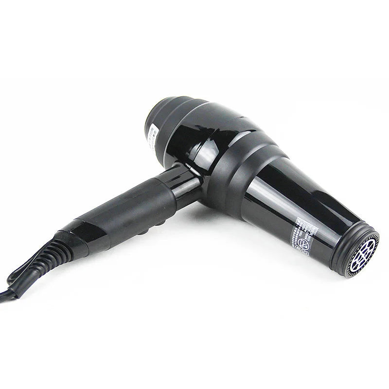 2300W professional black hair dryer with concentrator nozzle for powerful salon-quality blow drying and styling.