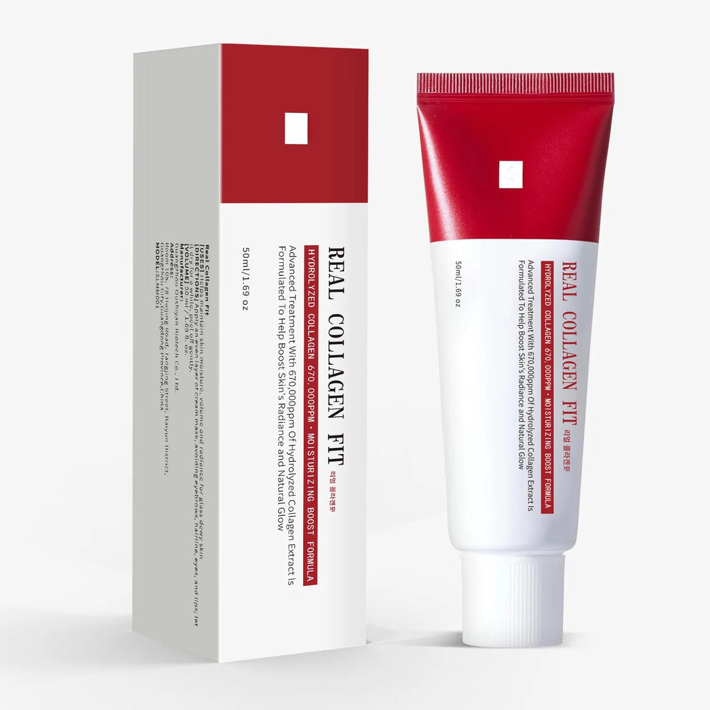 Real Collagen Fit, Wrapping Mask, Collagen 670,000ppm, Peel Off Facial Mask for Elasticity, Hydrating, Glow, Glass Skin