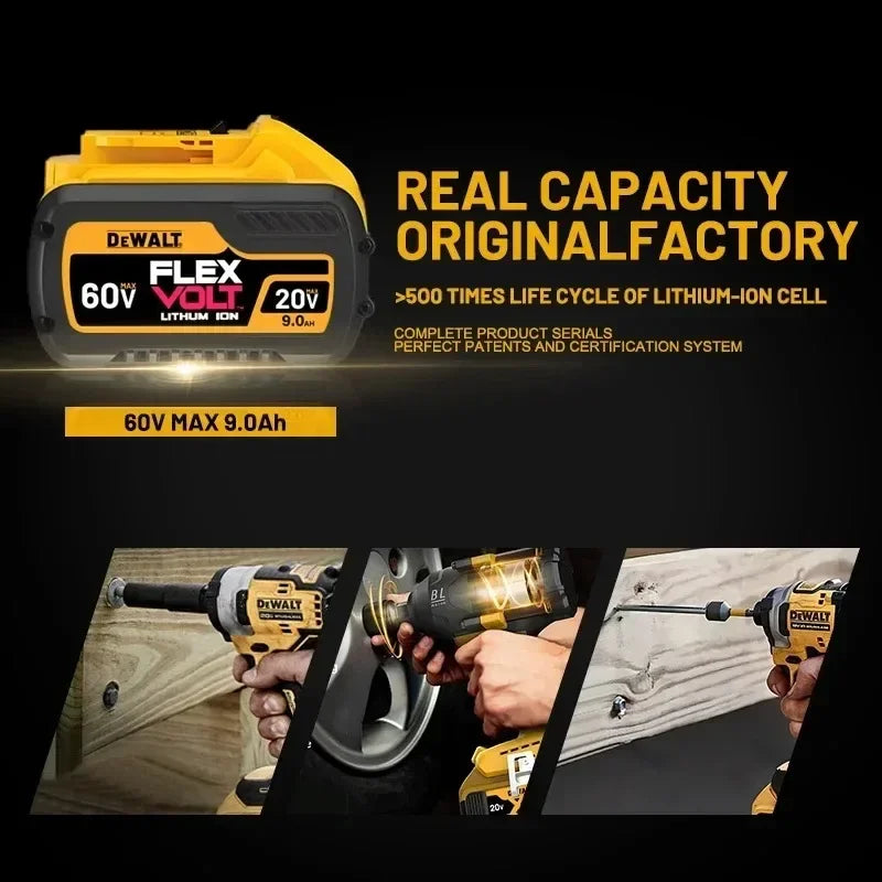 100% Original 20V 6.0Ah MAX Battery Power Tool Replacement For DeWalt DCB184 DCB181 DCB182 DCB200 20V 5A 6A 18Volt 20v Battery