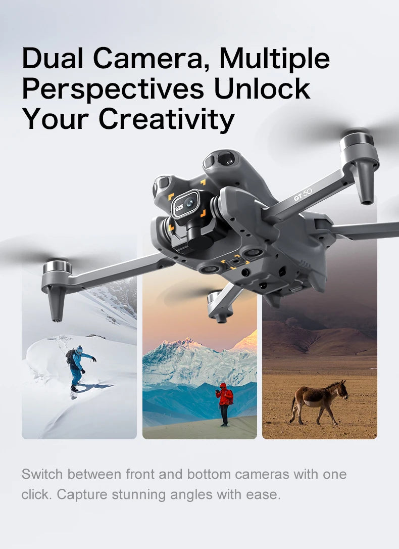 Mini 4K Camera Drone - Foldable GPS Drone with Obstacle Avoidance Tidesmit