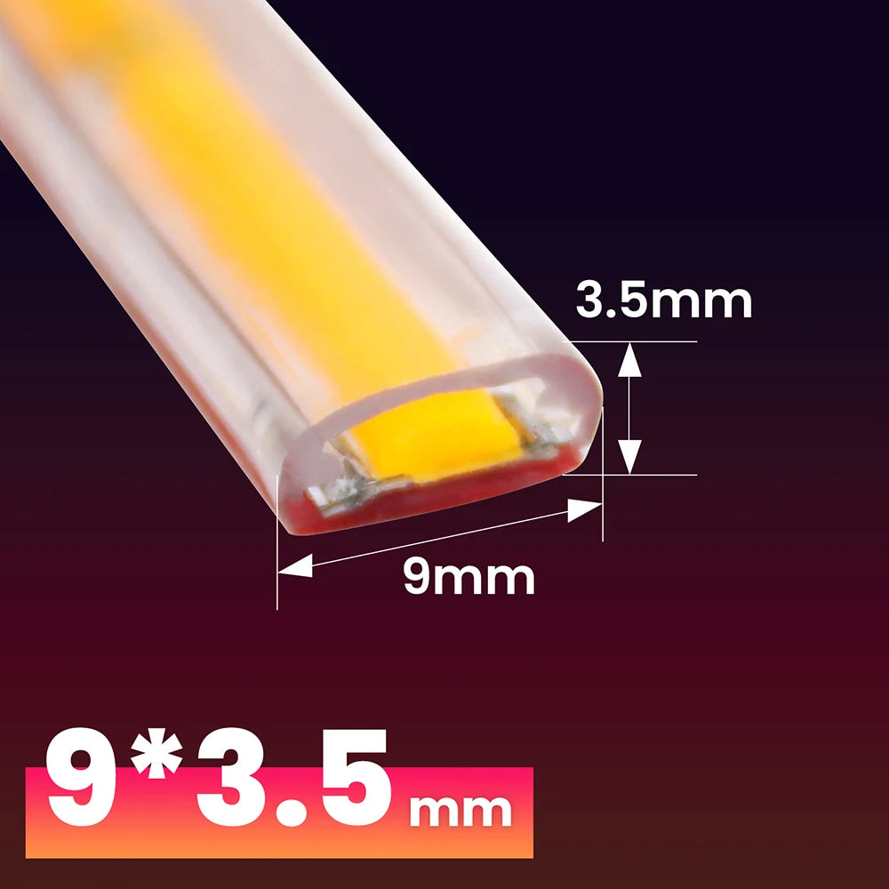 220V 10 Colors Dimmable COB LED Strip Light 240 LEDs Flexible Tape Dimmer EU Power Plug Kit TV Night Lights Home Linear Lighting