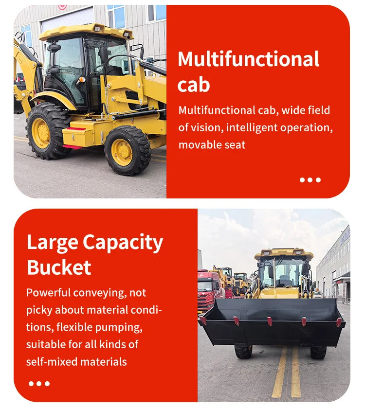 Customized China Factory 4X4 Mini Excavator Towable Backhoes Price Tractor Backhoe Excavator Loader