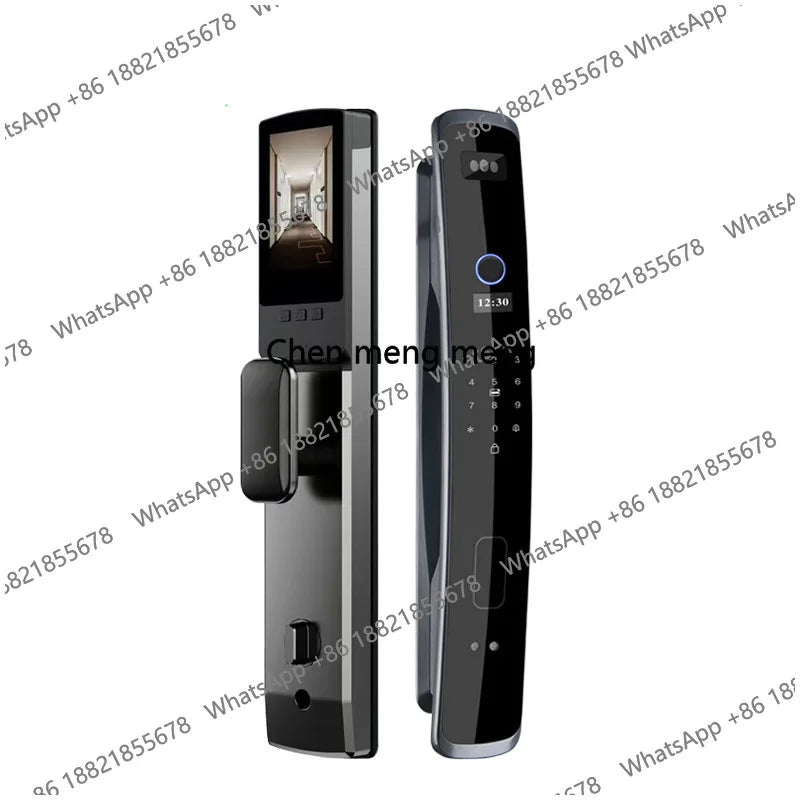 Smart, fingerprint lock with surveillance camera, home security door, automatic electronic password door lock
