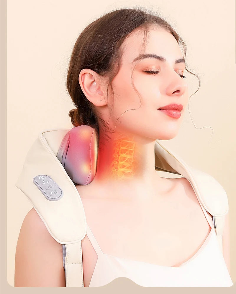 Shiatsu Neck and Shoulder Massager with Heat - Tidesmit Pro Series Relaxation Treatment Tidesmit