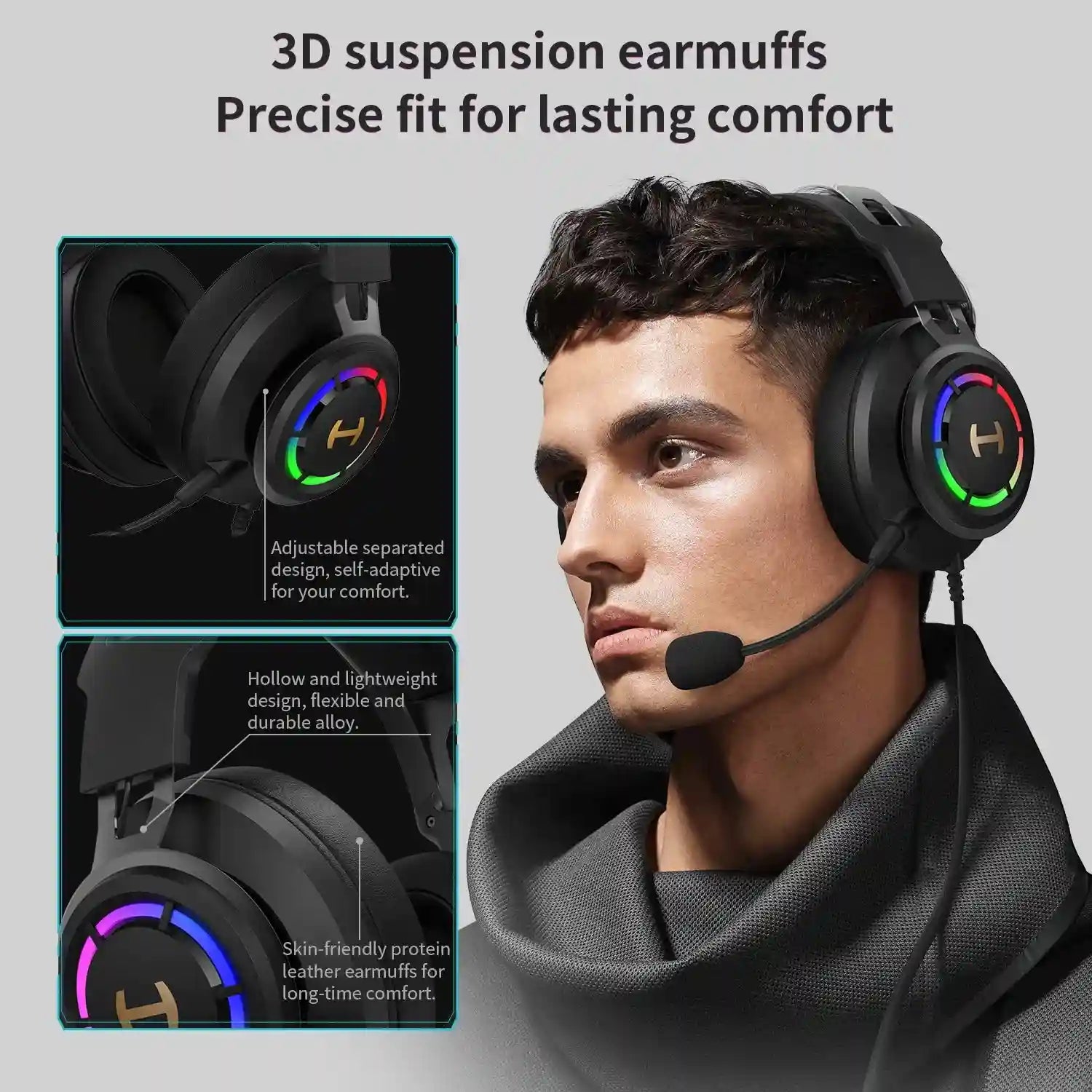 Gaming Headset 7.1 Surround Sound with Noise Canceling Microphone Tidesmit