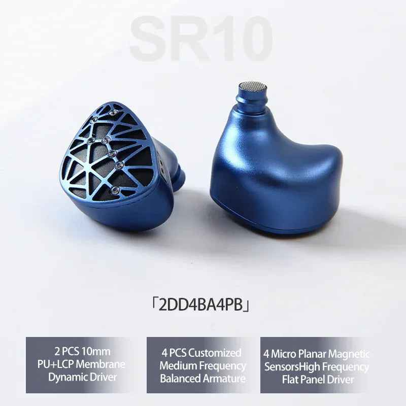 Sound Rhyme SR10 10-Driver Hybrid HiFi Wired IEMs by Tidesmit Tidesmit