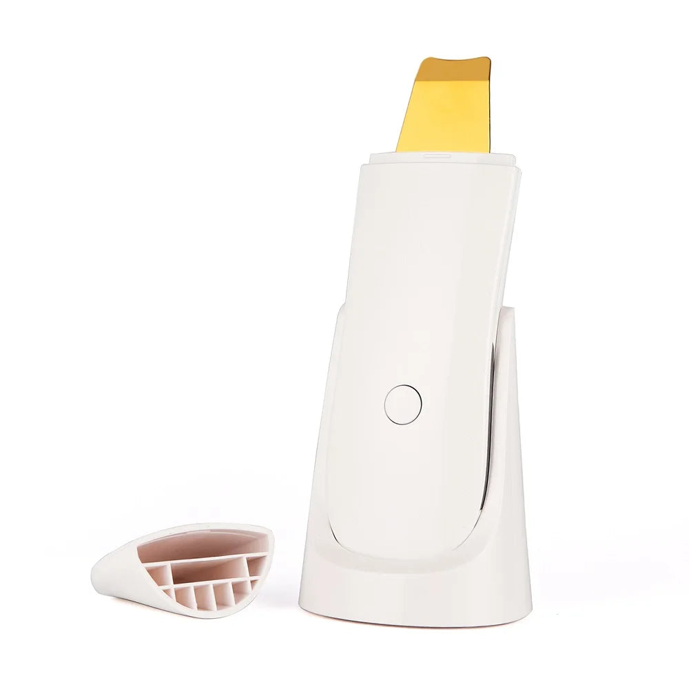 Ultrasonic Skin Scrubber | Nano Mist Deep Pore Cleansing Device (White) Scrubs Treatments White Tidesmit