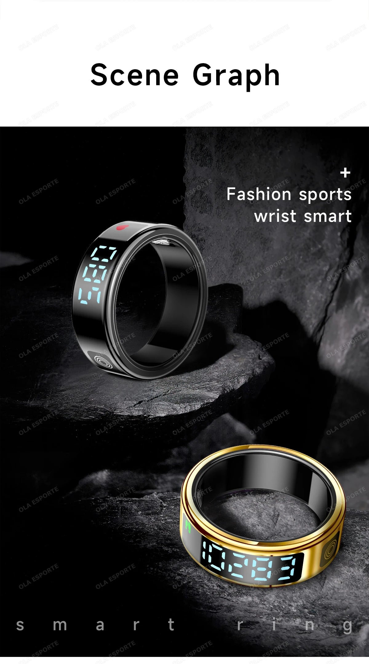 Smart Health Ring with Biometric Heart Rate and Blood Oxygen Tracking Tidesmit