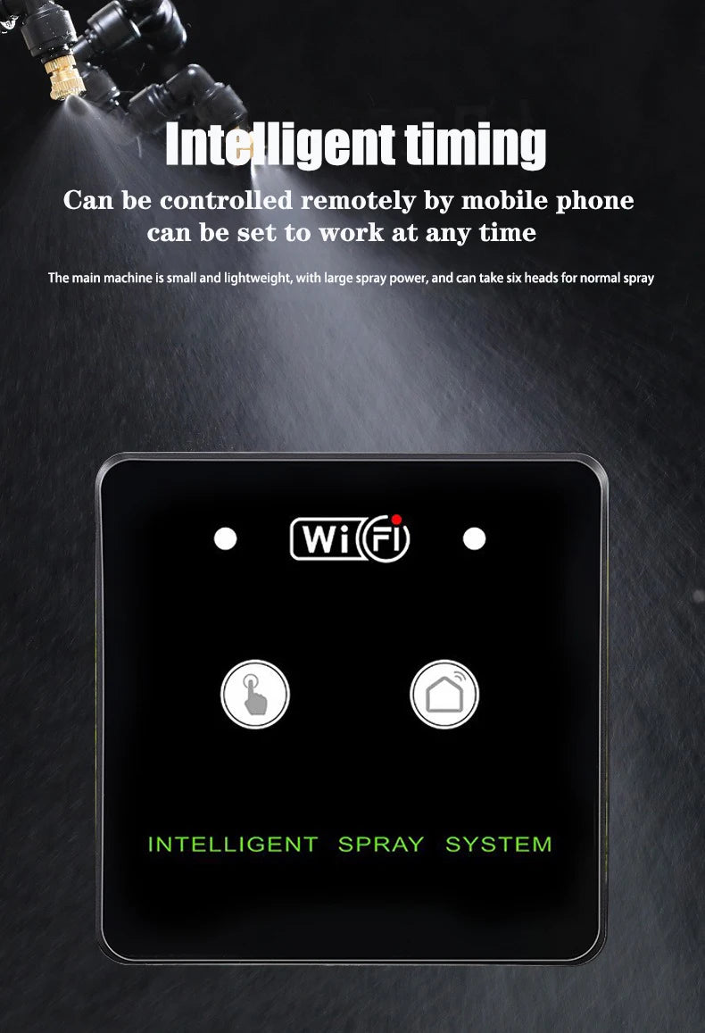 WiFi Rainforest Sprayer Control Automatic Mist Timing Spray System Kit Touch Screen Irrigation Timer Reptile Sprayer Humidifier