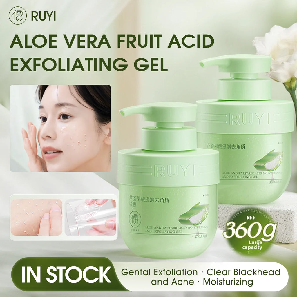 Aloe Vera Exfoliating Gel 300g - Professional Deep Pore Cleansing Face Scrub Scrubs Treatments Tidesmit