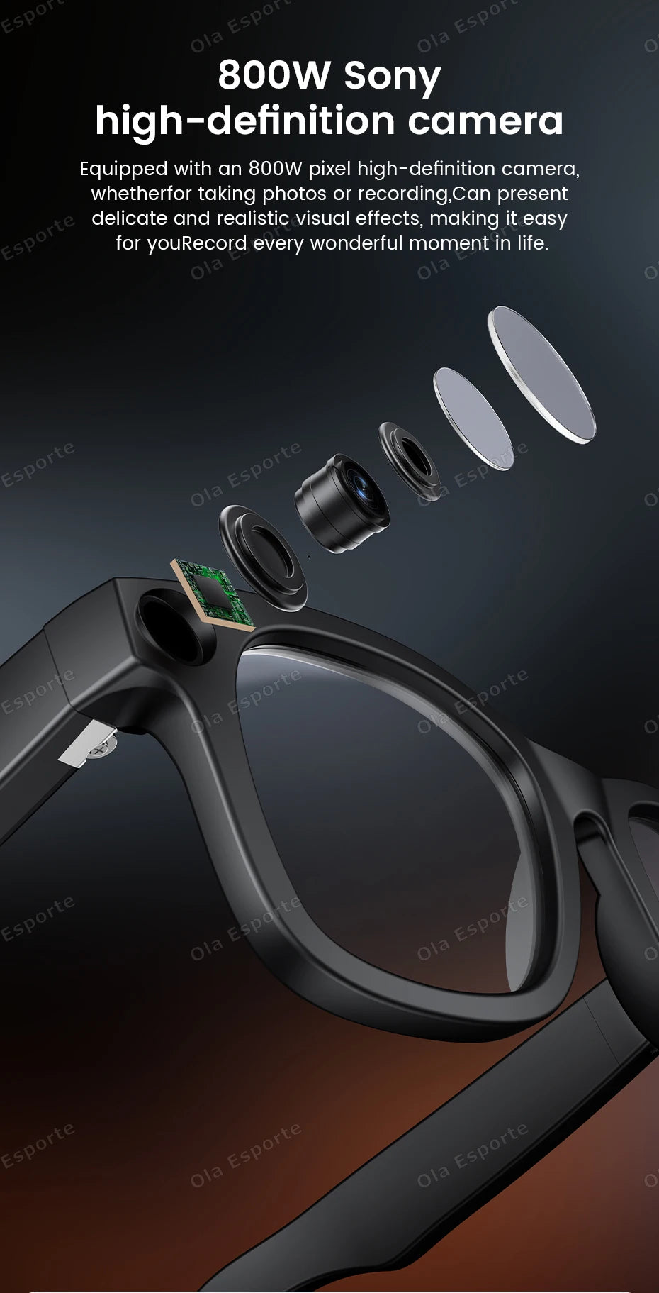 AI Smart Glasses with Video Camera & Bluetooth Calls | Tidesmit Tidesmit