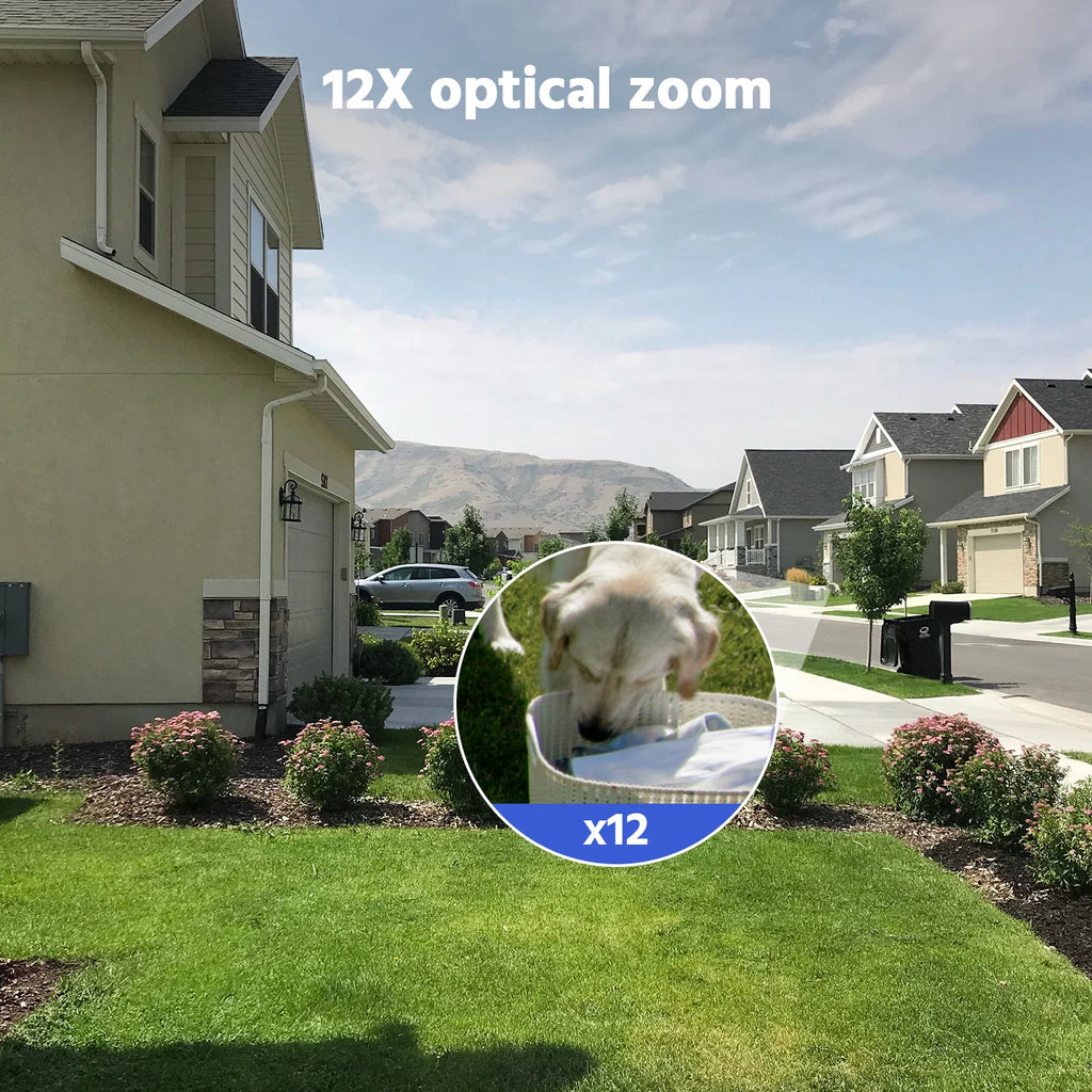 ANNKE WCD1012 10MP Dual-Lens PTZ Security Camera 12X Zoom Wifi Camera AI Human Tracking 1/2/4 PCS 2.4G Wireless Camera Outdoor