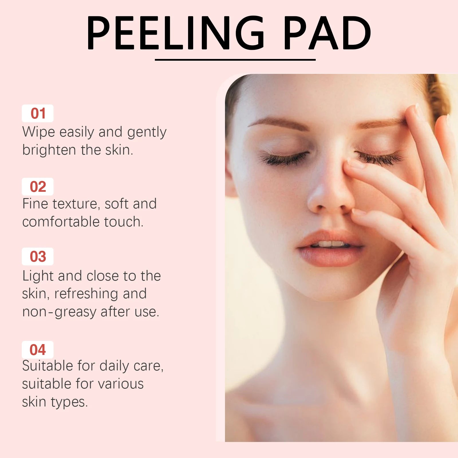 Succinic Acid Peeling Pads - Gentle Exfoliating Facial Treatment Scrubs Treatments Tidesmit