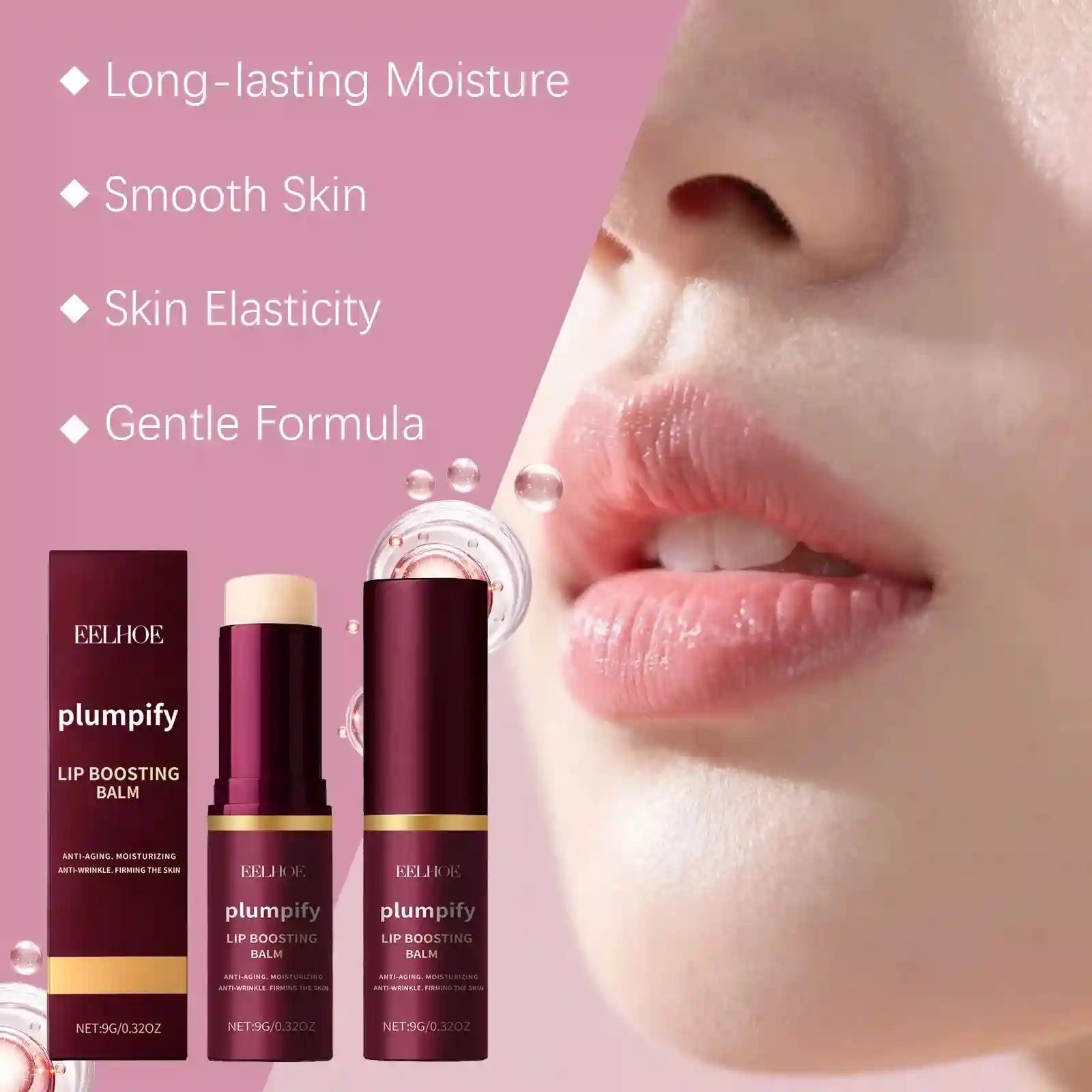 Plumping Lip Balm - Hydrating Non-Sticky Gloss by Tidesmit Lip Care Tidesmit