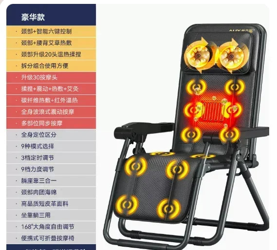 Folding Full Body Massage Chair with Heat Therapy and Lumbar Support Massage Chairs Luxury style Tidesmit