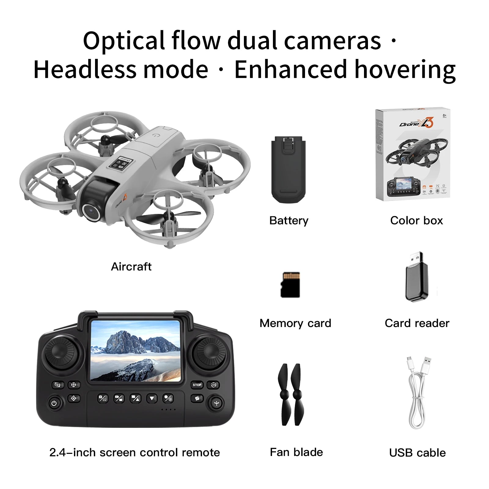 4K Camera Drone for Kids with Screen - Foldable Remote Control Quadcopter White-Screen-4K-1B Tidesmit