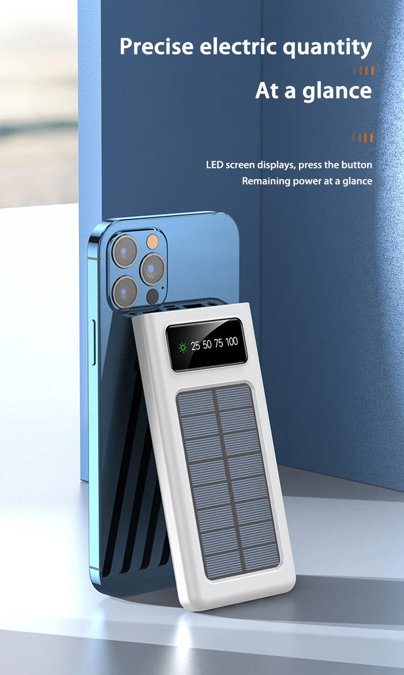 200000mAh Solar Power Bank 120W Fast Charging Portable Charger Tidesmit