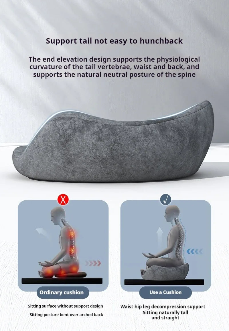 Ergonomic Meditation Cushion 60x60x22cm Memory Foam Floor Seat Pillow for Tailbone & Hip Support Comfortable Yoga Floor Chair