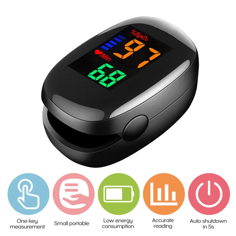 Adult oximretro digital Pulse oximeter Medical Fingertip blood oxygen saturation detector clip SpO2 PR Monitor