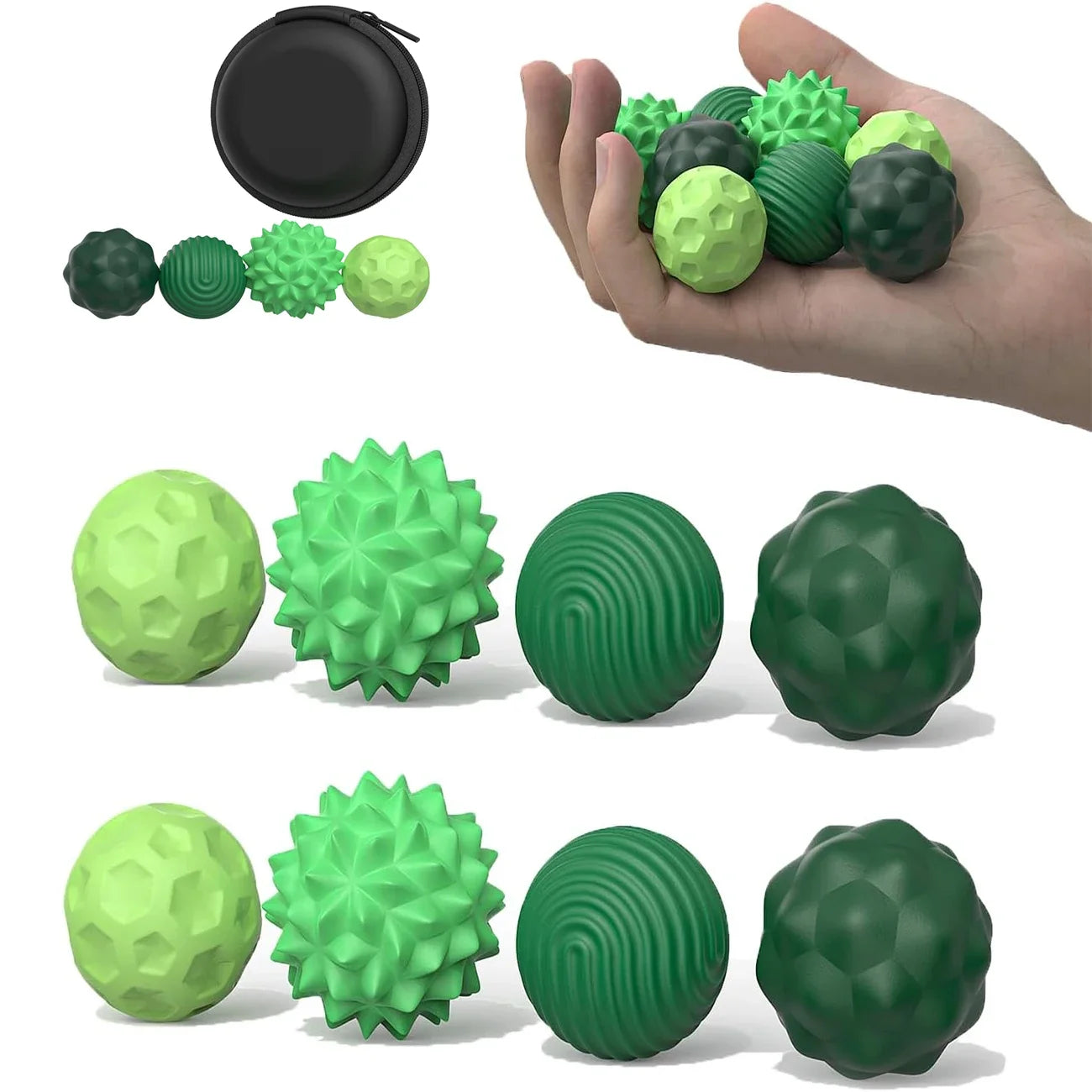 Magnetic Massage Balls for Hand Therapy - Portable Stress Relief Set Relaxation Treatment Tidesmit