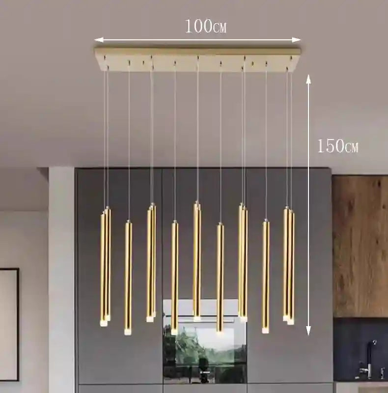 Crystal Stair LED Ring Light | Modern Dimmable Hanging Chandelier Tidesmit