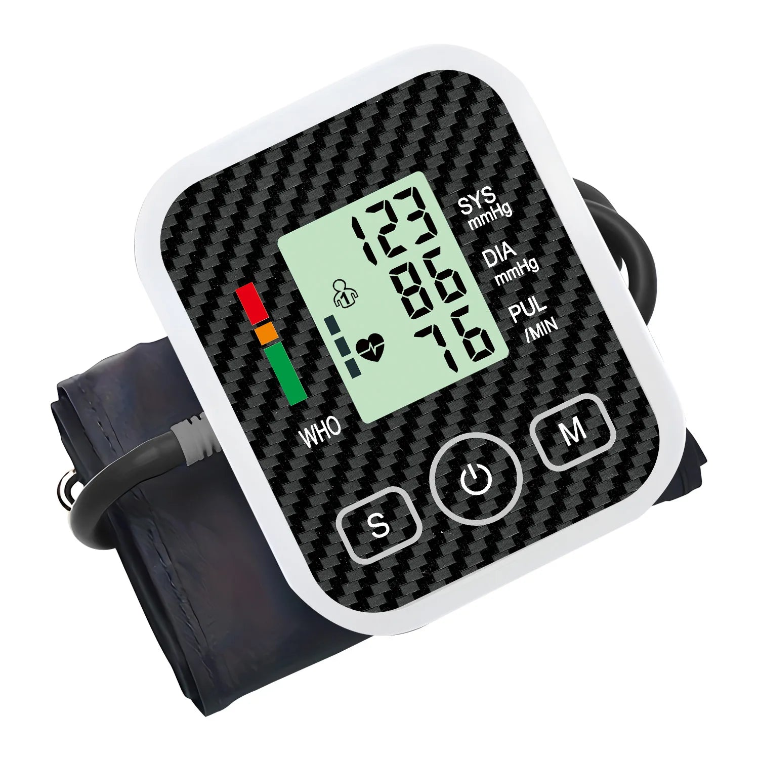 Upper Arm Blood Pressure Monitor Heart Rate Health Blood Pressure Detector Arm Cuff Digital BP Meter Pluse Automatic Tensiometer