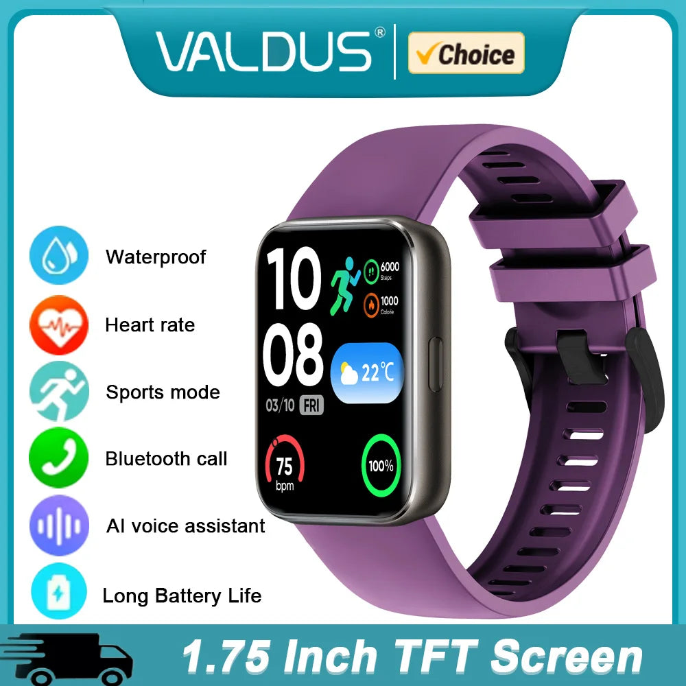 VALDUS VS13 Pro Smartwatch Woman Man Fitness Cycling Heart Rate Tracking Waterproof Voice Assistant BT Call 2026 New Smart Watch