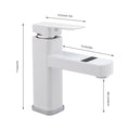 Modern Digital LED Waterfall Faucet with Hot and Cold Control Stainless Steel Kitchen Sink Mixer Tap with Aerator Deck Mounted