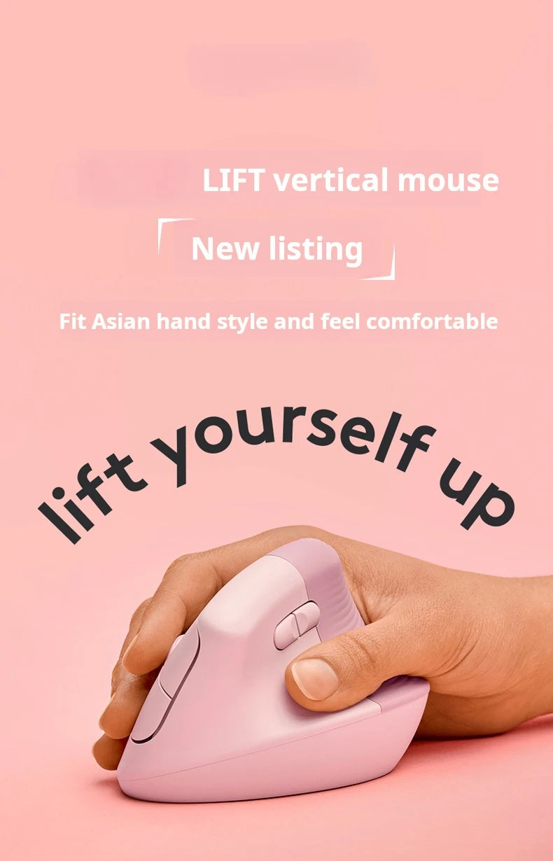 Lift Ergonomic Bluetooth Wireless Mouse Vertical Mouse Small Mouse Business Office 3 Devices Switch In Seconds