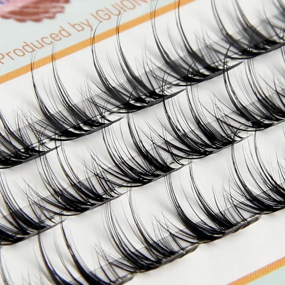 IGUIONSS Segmented False Eyelash Extension DIY Natural Individual Lash Makeup Tools Soft Easy to Operate Eyelashes False Eyelashes Tidesmit