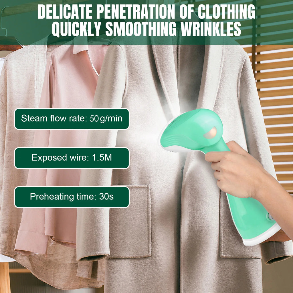Tidesmit DayPlus 4800W handheld garment steamer featuring a 300ml tank for efficient fabric and curtain steam ironing