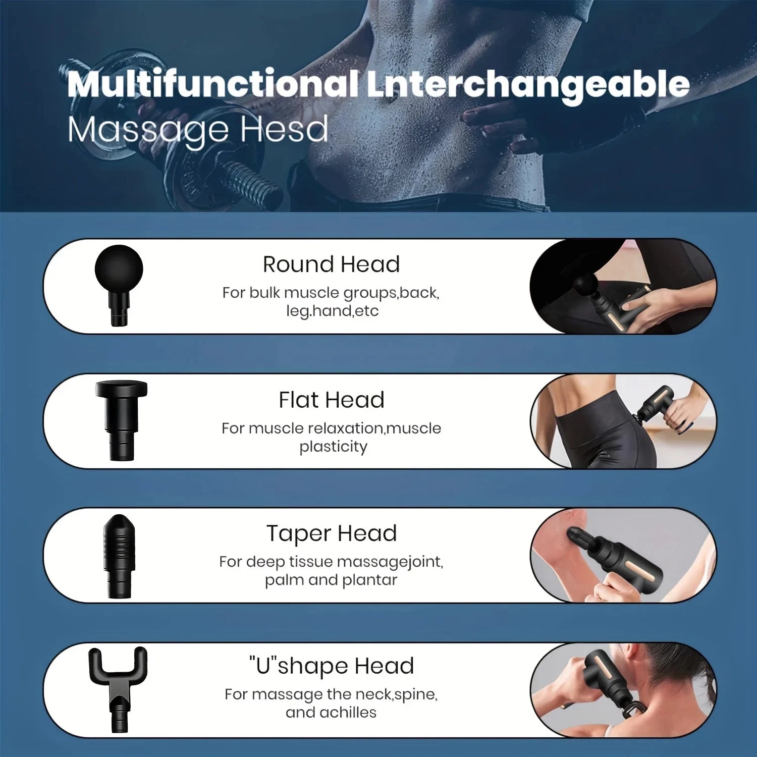 Deep Tissue Muscle Massage Gun - 99 Speed Pro Recovery Device Fascia Gun Tidesmit