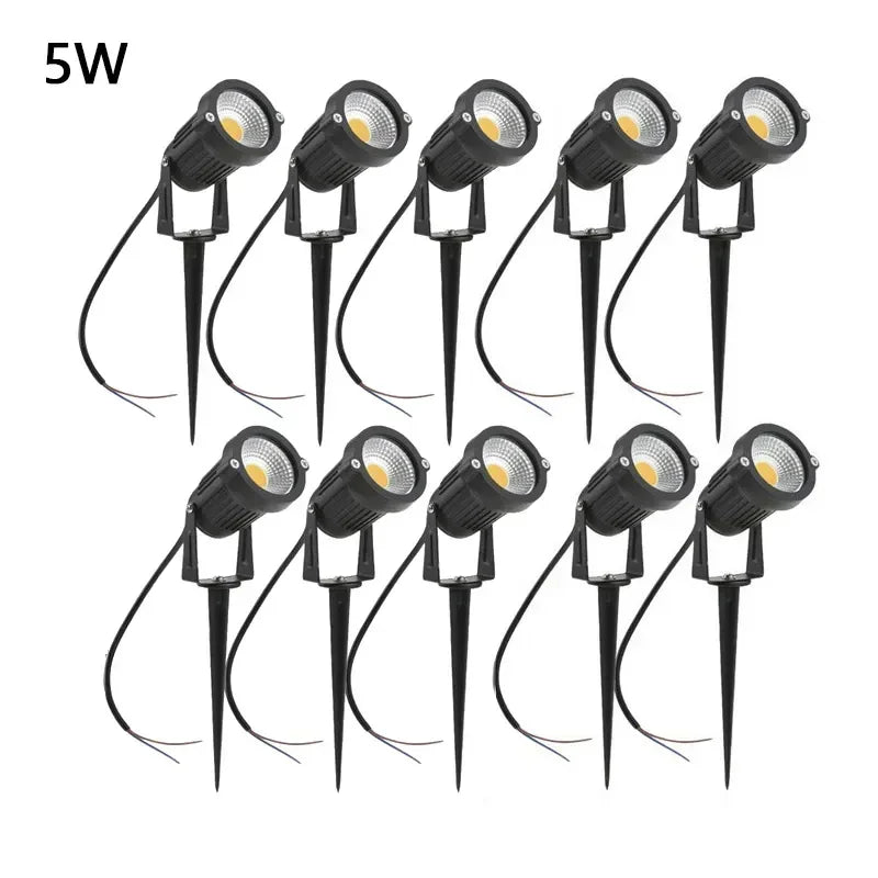 LED Waterproof Outdoor Garden Lawn Lights Spike Bulb 5W/10W/15W Tuinverlichting 220V 110V 12V - Adjustable Solar Powered Garden