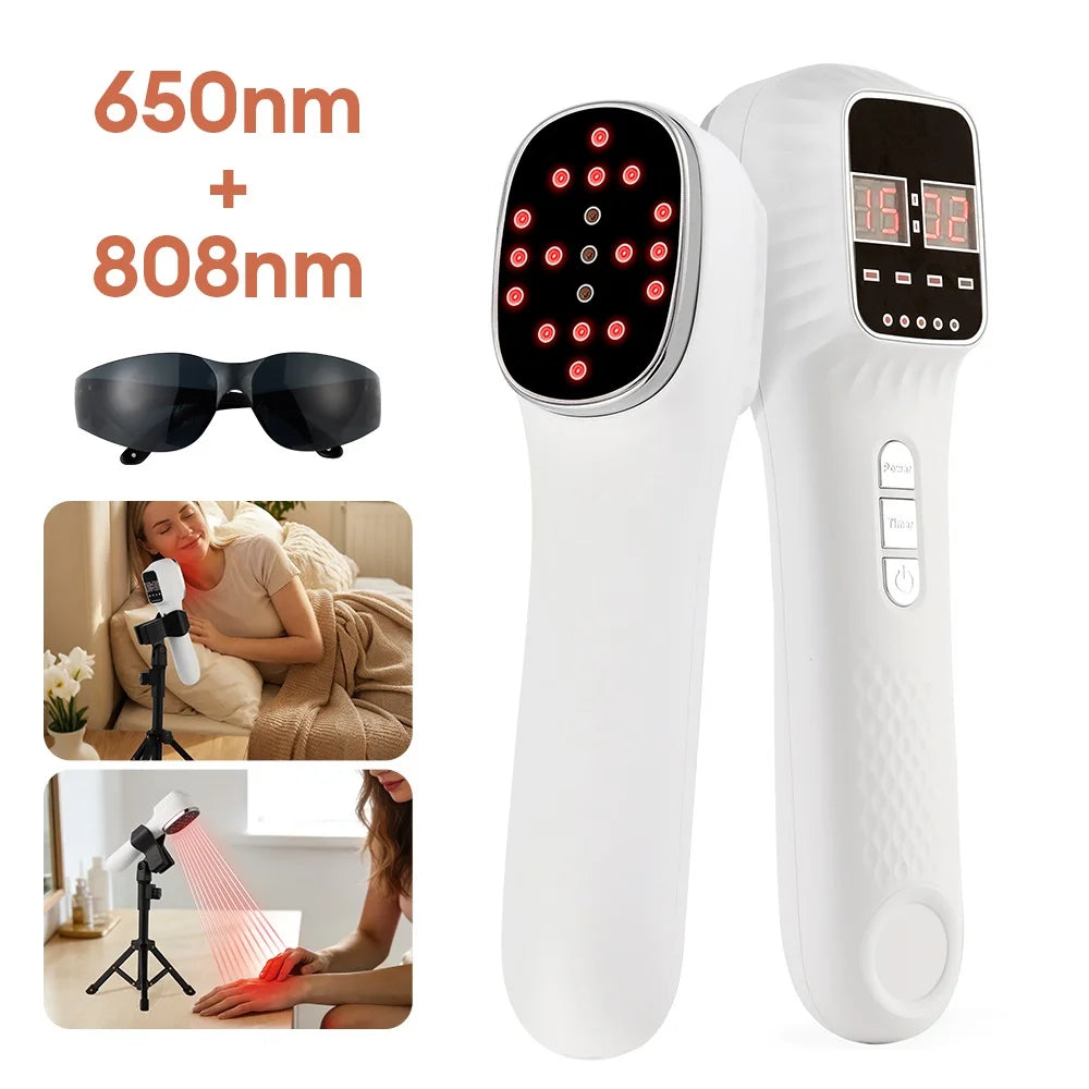 650nm+808nm Portable Face Body Red Light Infrared Beauty Device Skin Rejuvenation Muscle Joint Body Fatigue Relief Health Care