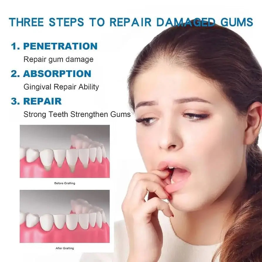 Tidesmit rapid gum repair serum for damaged gums, tooth sensitivity relief, and dental caries cleaning.
