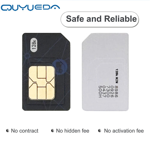 4G Global Roaming IoT SIM card for smart sleep trackers and GPS devices, side angle view showing front and back.
